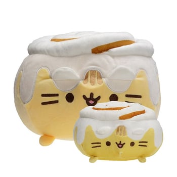 Siva plišana mačka – plišna igračka s motivima donut, pizza i burger; dizajn sendviš‑biskvita; plišna lutka za hvatač stroj