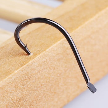 Крючки за риболов с изкривена уста, бодлив връх, за каракуда и шаран, тънък шанк, опаковка от 100 броя