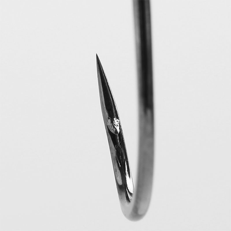 Крючки за риболов с изкривена уста, бодлив връх, за каракуда и шаран, тънък шанк, опаковка от 100 броя