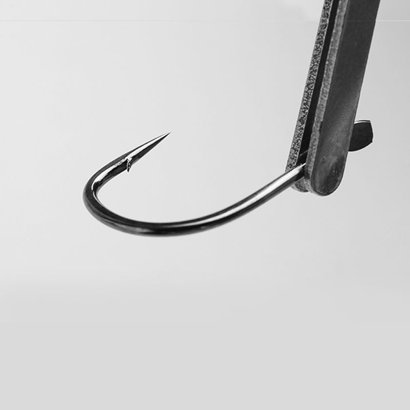 Крючки за риболов с изкривена уста, бодлив връх, за каракуда и шаран, тънък шанк, опаковка от 100 броя