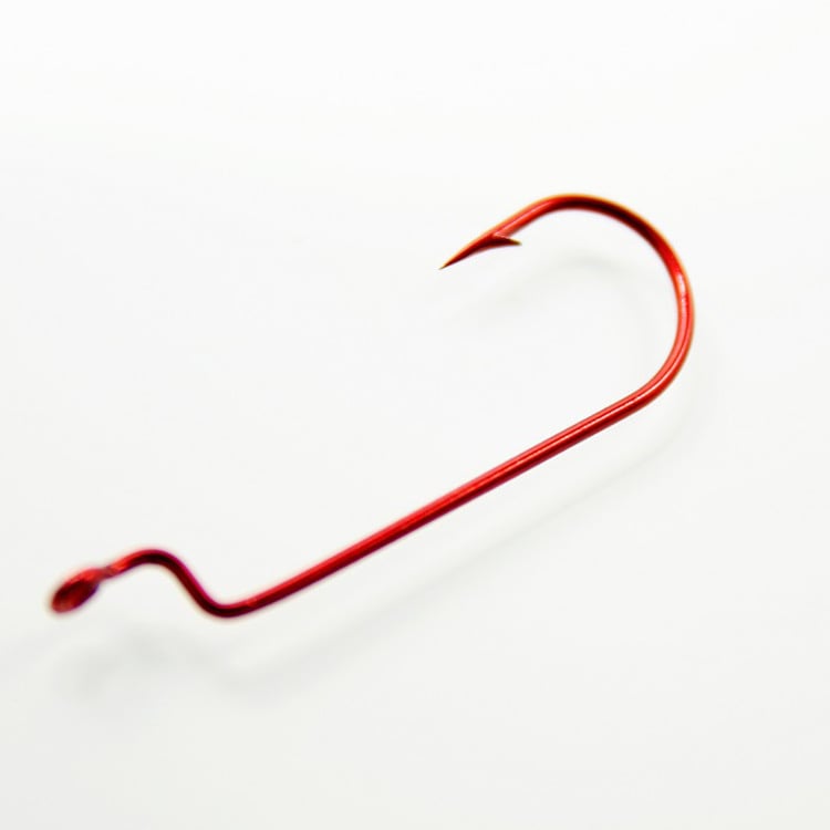 83209 Кука за примамка с тесен корпус и извита форма, високовъглеродна стомана, 50 бр бас риболов