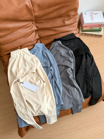 Cross-Border Al0 Γυναικείο μπουφάν με ψηλό γιακά, κλασική στενή γραμμή για γιόγκα, ελαστικό, διαπνέον και γρήγορα στεγνωμένο κορυφαίο