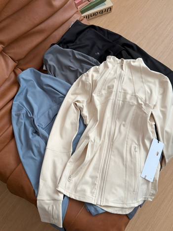 Cross-Border Al0 Γυναικείο μπουφάν με ψηλό γιακά, κλασική στενή γραμμή για γιόγκα, ελαστικό, διαπνέον και γρήγορα στεγνωμένο κορυφαίο