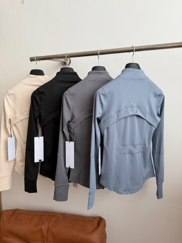 Cross-Border Al0 Γυναικείο μπουφάν με ψηλό γιακά, κλασική στενή γραμμή για γιόγκα, ελαστικό, διαπνέον και γρήγορα στεγνωμένο κορυφαίο