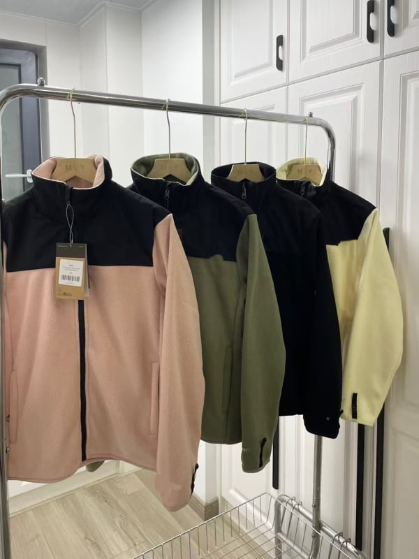 1990 Τζάκετ φλίς με επένδυση, 3 σε 1, με κέντημα, ανδρικό-γυναικείο