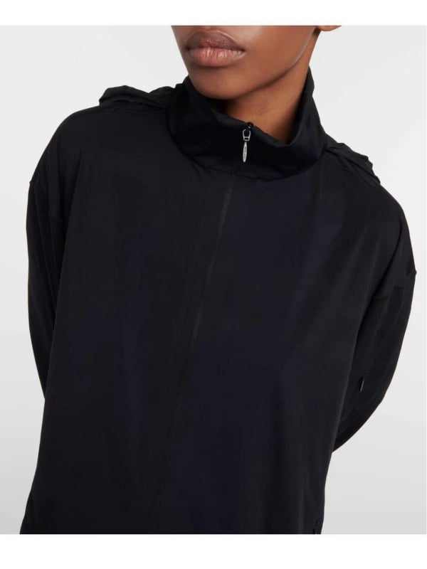 Дамско леко бомбер яке с UV защита, черно, свободна кройка, градски спортен стил