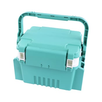 Компактна риболовна кутия с вградена седалка и мултифункционално съхранение за примамки и аксесоари