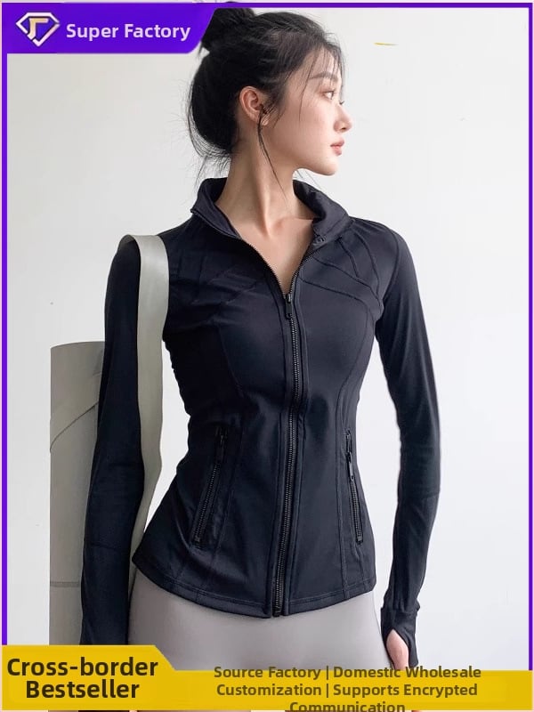 Ženský profesionálny bežecký a tréningový set s bundou pre Pilates a jogu