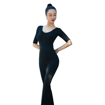 Dancing Wing Slim-Fit боди за танцова тренировка и сценично изпълнение XT958