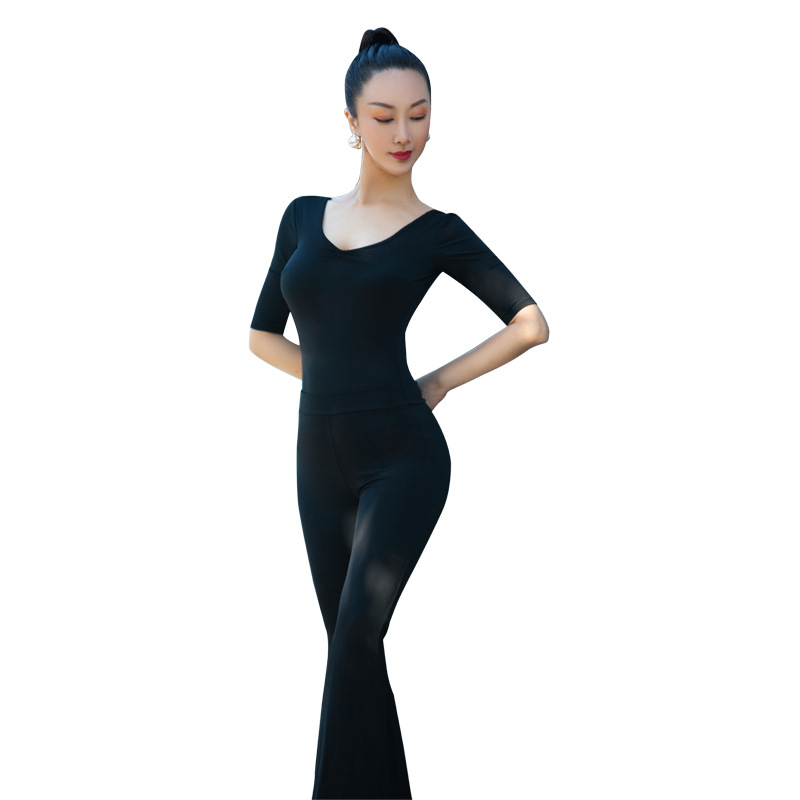 Dancing Wing Slim-Fit боди за танцова тренировка и сценично изпълнение XT958