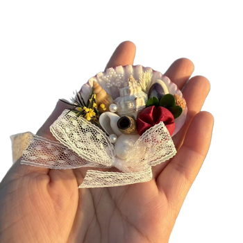 Magnet de frigider din scoică de abalón, decor natural din scoică, suvenir lucrat manual