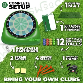 Prilagodljiv napuhavajući cilj za nogomet i veliki darts set za igru