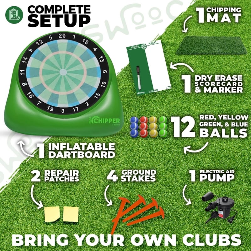 Prilagodljiv napuhavajući cilj za nogomet i veliki darts set za igru