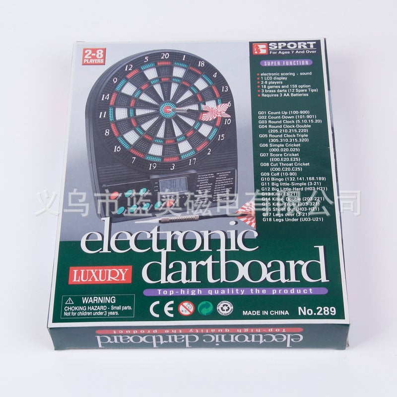 Elektronički set za darts s automatskim brojanje bodova i šipkama s mekanim vrhom