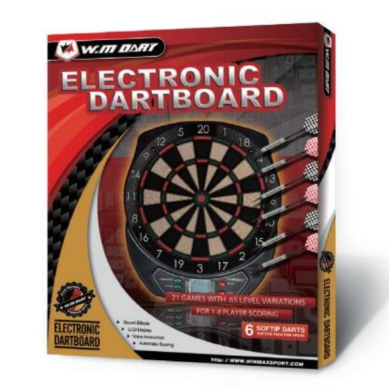 18-inčni elektronički set za dartove s automatskim bodovanjem i mekanim dartovima