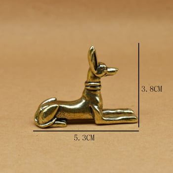 Χαλκός ρετρό συμπαγές άγαλμα Φαραωνικού σκύλου για σαλόνι και γραφείο, διακόσμηση Tea Pet