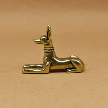 Χαλκός ρετρό συμπαγές άγαλμα Φαραωνικού σκύλου για σαλόνι και γραφείο, διακόσμηση Tea Pet