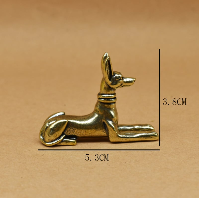 Χαλκός ρετρό συμπαγές άγαλμα Φαραωνικού σκύλου για σαλόνι και γραφείο, διακόσμηση Tea Pet