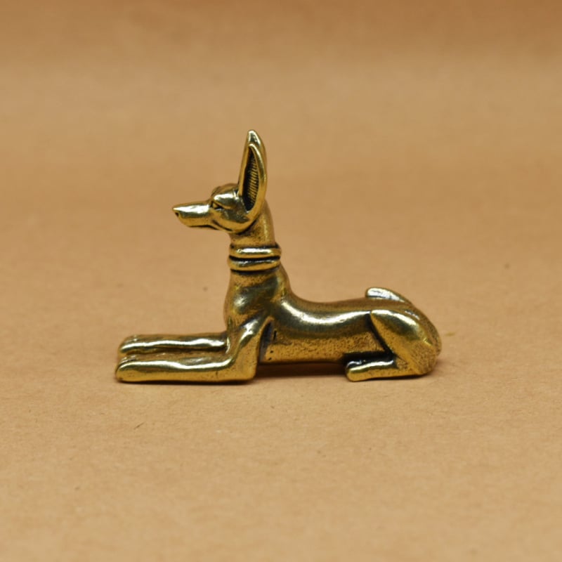 Χαλκός ρετρό συμπαγές άγαλμα Φαραωνικού σκύλου για σαλόνι και γραφείο, διακόσμηση Tea Pet