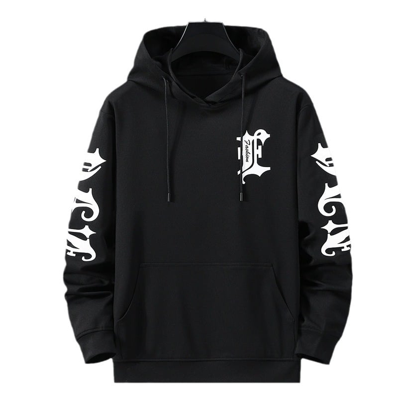 Ανδρικό oversized φούτερ με κουκούλα, μακρυμάνικο, χαλαρή γραμμή, για άνοιξη και φθινοπωρο