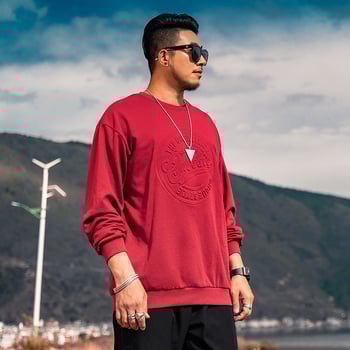 Αντρικό πουλόβερ σε μεγάλο μέγεθος, άνετη γραμμή, ανάγλυφο μοτίβο και ανιμέ σχέδιο, φθινοπωρινό ρούχο