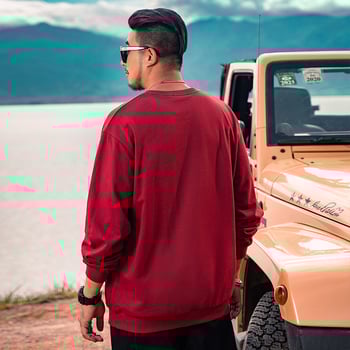 Αντρικό πουλόβερ σε μεγάλο μέγεθος, άνετη γραμμή, ανάγλυφο μοτίβο και ανιμέ σχέδιο, φθινοπωρινό ρούχο