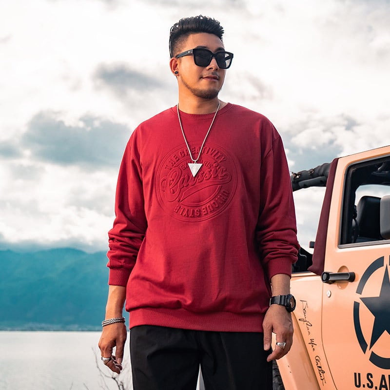 Αντρικό πουλόβερ σε μεγάλο μέγεθος, άνετη γραμμή, ανάγλυφο μοτίβο και ανιμέ σχέδιο, φθινοπωρινό ρούχο