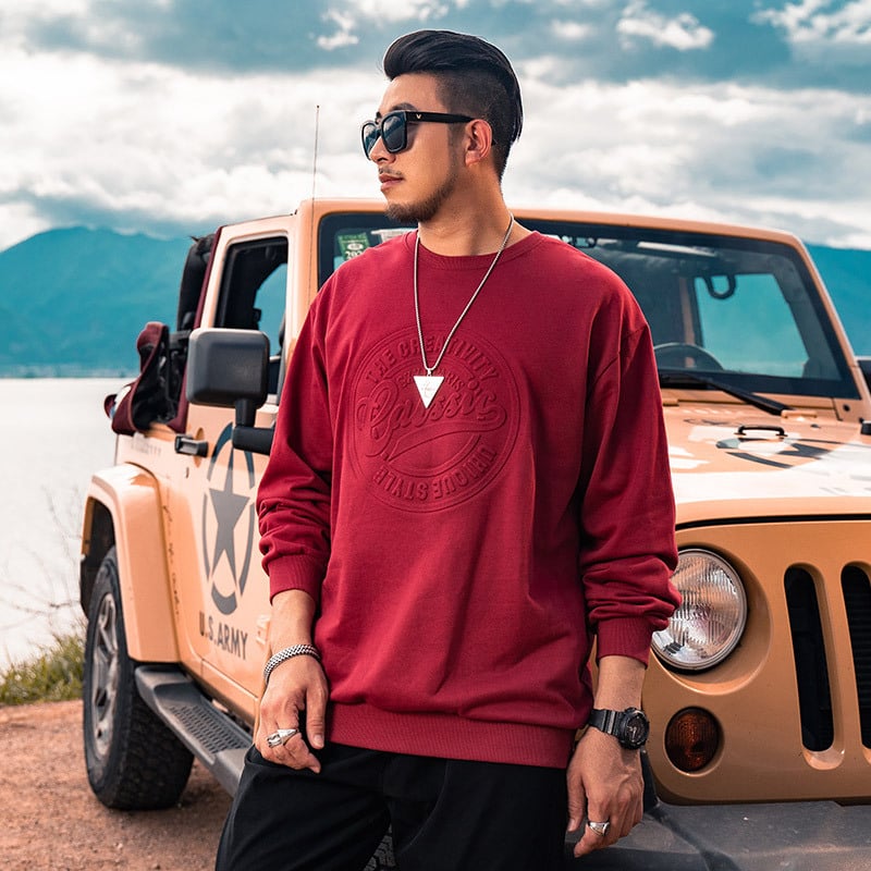 Αντρικό πουλόβερ σε μεγάλο μέγεθος, άνετη γραμμή, ανάγλυφο μοτίβο και ανιμέ σχέδιο, φθινοπωρινό ρούχο