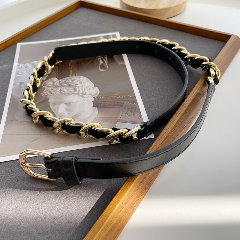 Μεταλλική αλυσίδα μέσης για γυναίκες, διακριτικό μοντέρνο αξεσουάρ μόδας, διακοσμητική αλυσίδα για παντελόνια και σακάκια, δυτικού στυλ μόδας