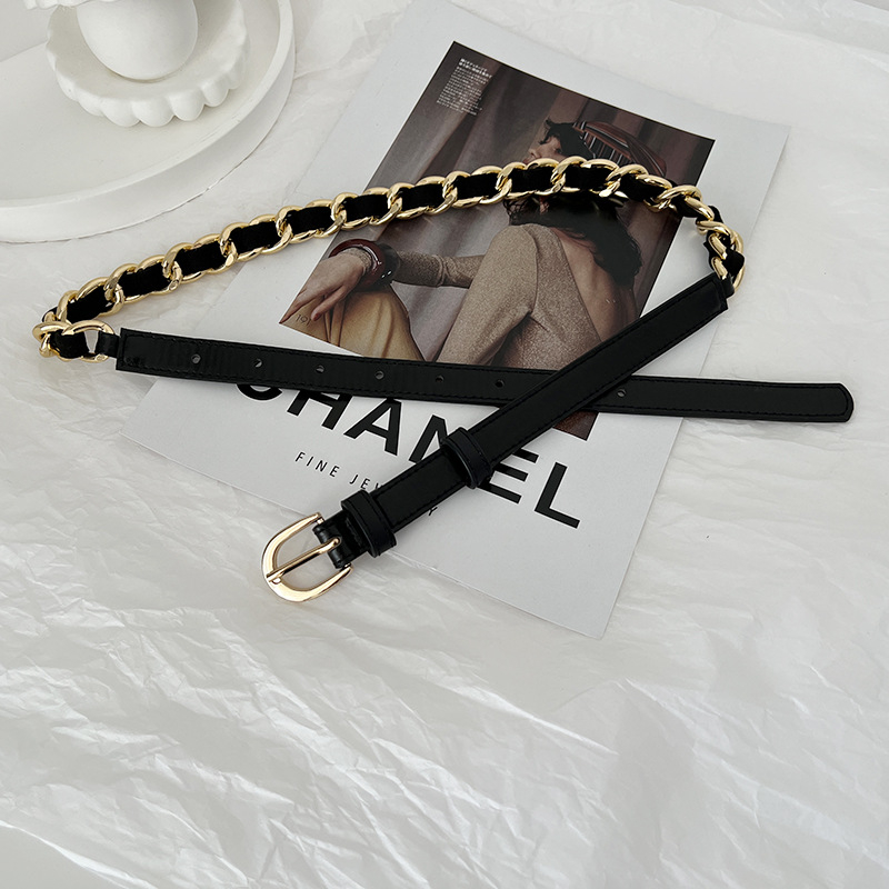 Μεταλλική αλυσίδα μέσης για γυναίκες, διακριτικό μοντέρνο αξεσουάρ μόδας, διακοσμητική αλυσίδα για παντελόνια και σακάκια, δυτικού στυλ μόδας
