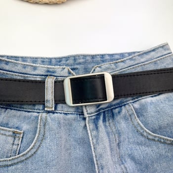 Unisex PU δερμάτινη ζώνη με καρφί, casual ζώνη για τζιν, μήκος 105 cm