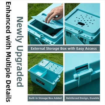 Wear the Wild Малка интегрирана кофа за риболов за морски и скалист риболов – седни или носи, кофа за съхранение на риба