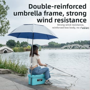 Wear the Wild Малка интегрирана кофа за риболов за морски и скалист риболов – седни или носи, кофа за съхранение на риба