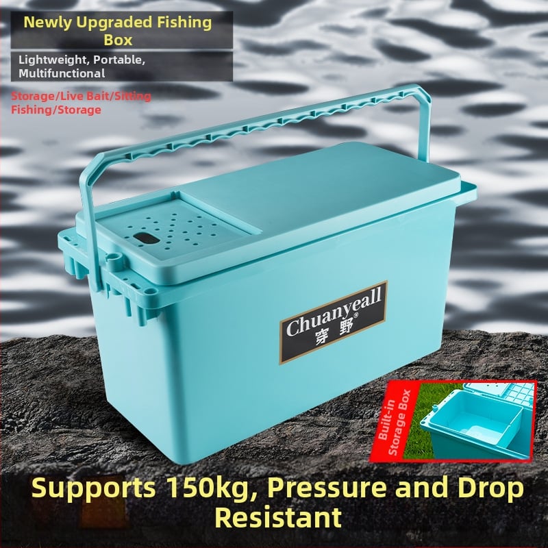 Wear the Wild Малка интегрирана кофа за риболов за морски и скалист риболов – седни или носи, кофа за съхранение на риба