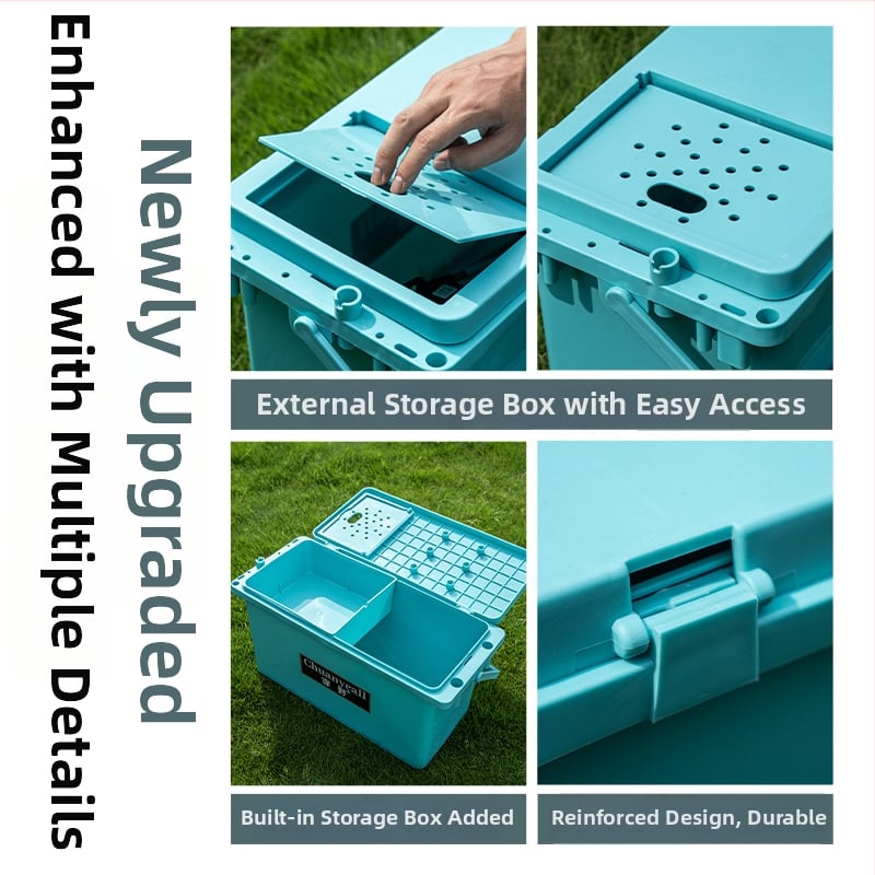 Wear the Wild Малка интегрирана кофа за риболов за морски и скалист риболов – седни или носи, кофа за съхранение на риба