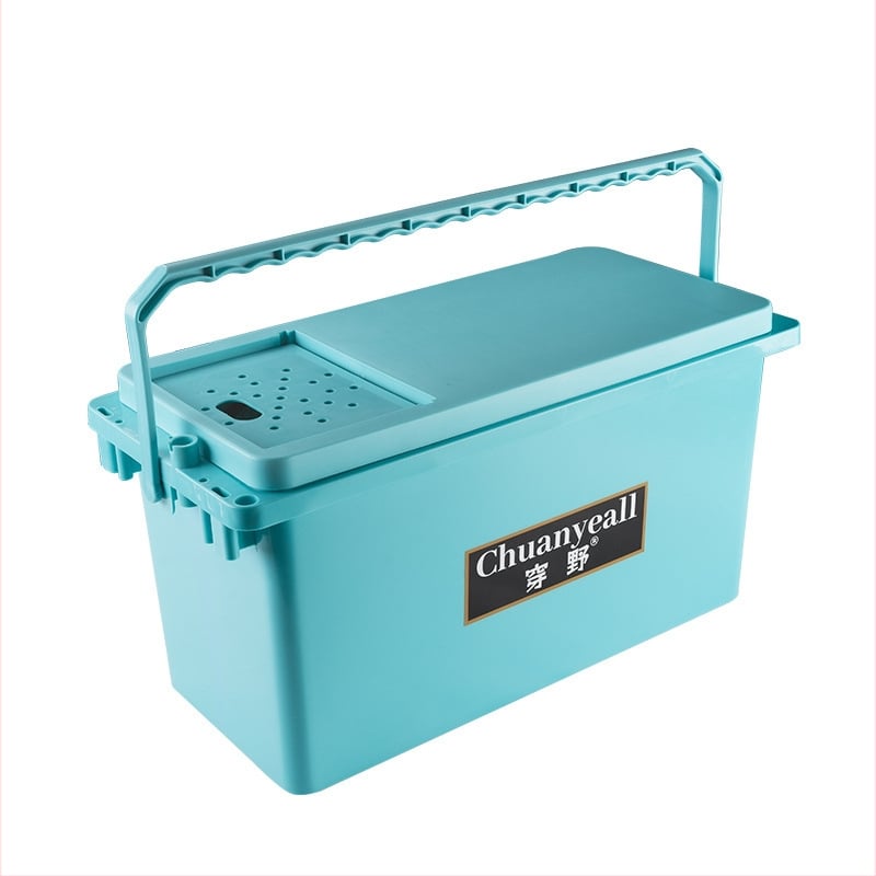 Wear the Wild Малка интегрирана кофа за риболов за морски и скалист риболов – седни или носи, кофа за съхранение на риба