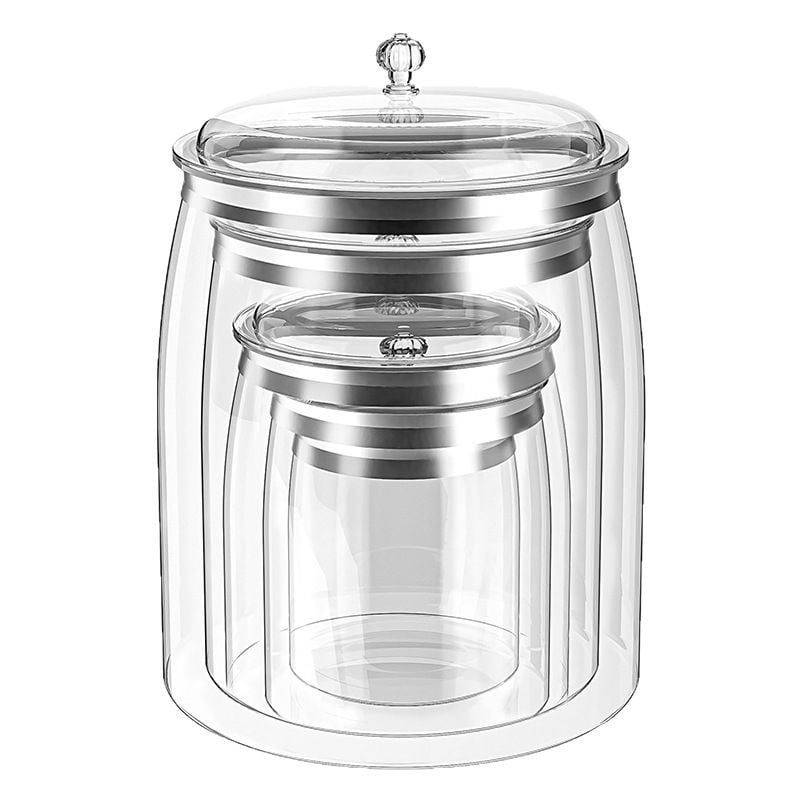 Кутия за съхранение на ориз за кухня, влагозащитена и устойчива срещу насекоми, прозрачен затворен съд за ориз и брашно, капацитет 6–7 л