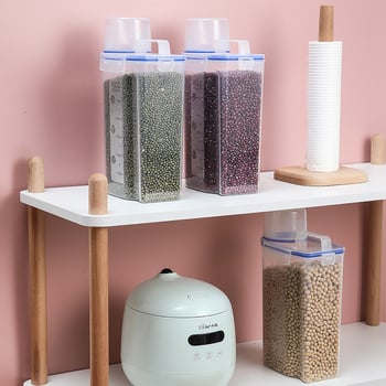 Японски стил буркан за зърнени храни, капацитет 2 кг, с уплътнение, влагозащитен и против насекоми