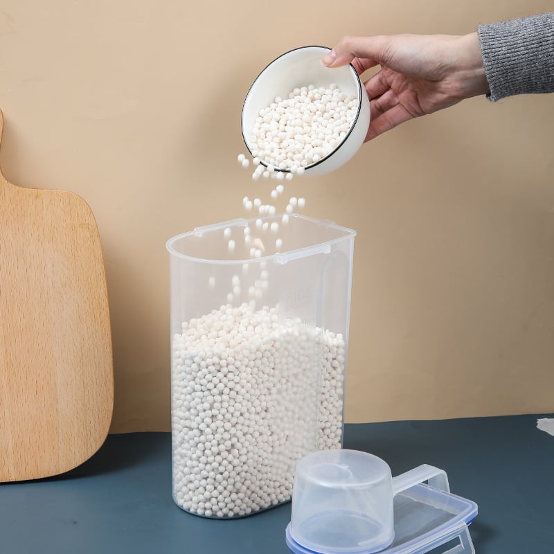 Японски стил буркан за зърнени храни, капацитет 2 кг, с уплътнение, влагозащитен и против насекоми