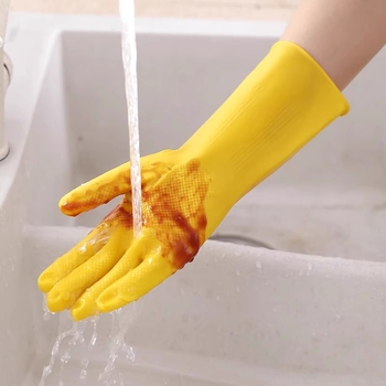Гумени домакински ръкавици за кухня – устойчиви на вода, латексни ръкавици за почистване и миене на съдове