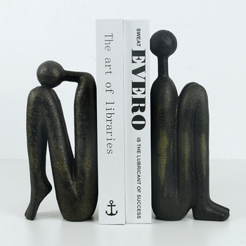 Държач за книги „Мислител“ – абстрактна фигура, модерен луксозен декор за всекидневна, офис и кабинет, винен шкаф