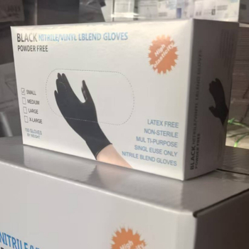 Μίας χρήσης γάντια νιτριλίου, τροφικής ποιότητας, παχιά, κουζίνας και ψησίματος, μαύρα, ανθεκτικά