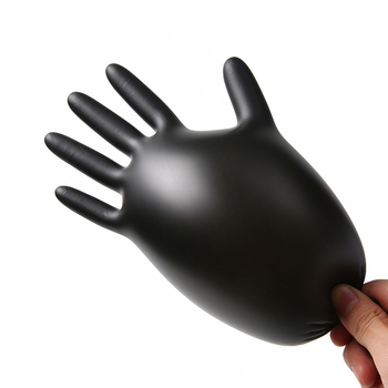 Μίας χρήσης γάντια νιτριλίου, τροφικής ποιότητας, παχιά, κουζίνας και ψησίματος, μαύρα, ανθεκτικά