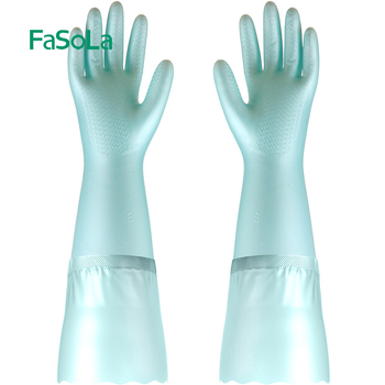 FaSoLa ръкавици за миене на съдове за жени – издръжливи PVC, кухненски водоустойчиви домашни ръкавици