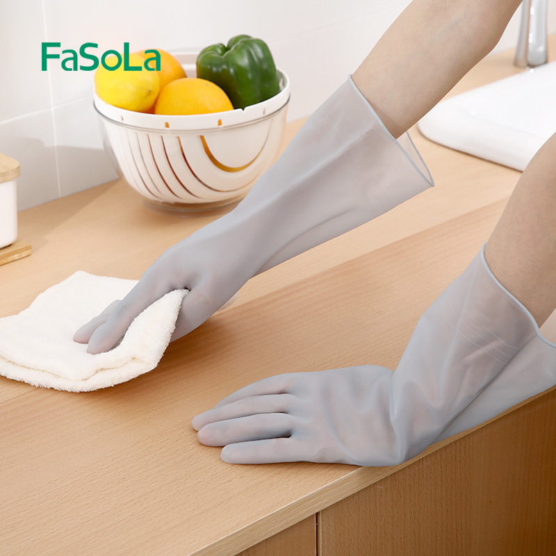 FaSoLa ръкавици за миене на съдове за жени – издръжливи PVC, кухненски водоустойчиви домашни ръкавици