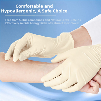 Γάντια μιας χρήσης από συνθετικό λατέξ με επίστρωση PVC, για οδοντιατρικές εξετάσεις, κατάλληλα για τρόφιμα, οικιακή καθαριότητα, αντιολισθητικά, παχύτερα, αδιάβροχα