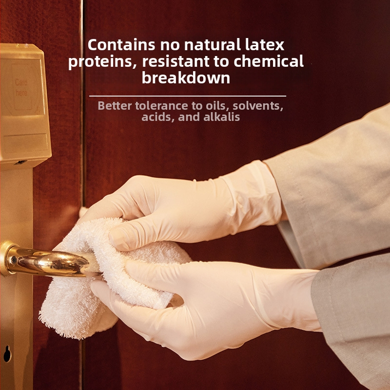 Γάντια μιας χρήσης από συνθετικό λατέξ με επίστρωση PVC, για οδοντιατρικές εξετάσεις, κατάλληλα για τρόφιμα, οικιακή καθαριότητα, αντιολισθητικά, παχύτερα, αδιάβροχα