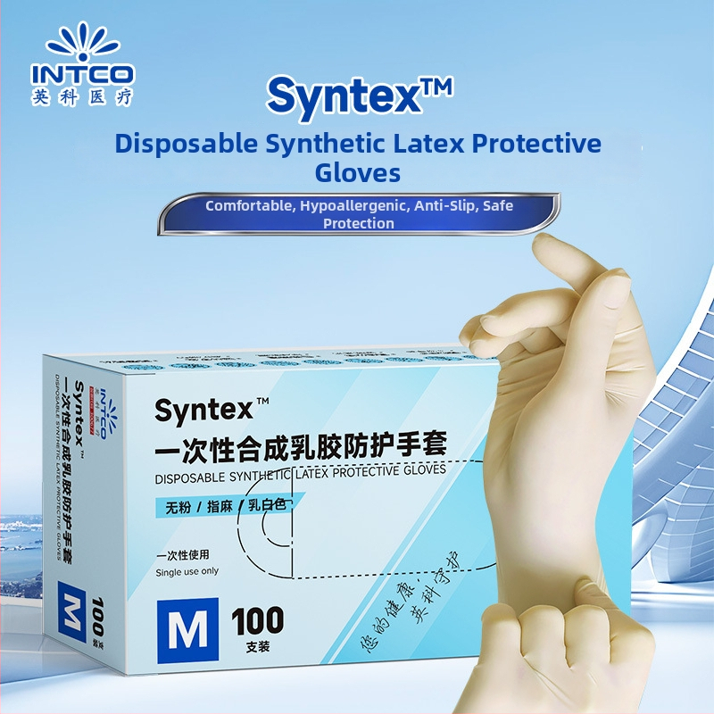 Γάντια μιας χρήσης από συνθετικό λατέξ με επίστρωση PVC, για οδοντιατρικές εξετάσεις, κατάλληλα για τρόφιμα, οικιακή καθαριότητα, αντιολισθητικά, παχύτερα, αδιάβροχα