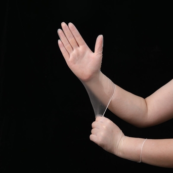 Διαφαντικά μιας χρήσης γάντια PVC χωρίς πούδρα για επεξεργασία τροφίμων, καθαρισμό, ομορφιά, τατουάζ και ψήσιμο