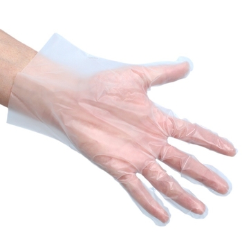 Μίας χρήσης γάντια PE για οικιακή χρήση, χειρισμό καραβίδων, catering και κομμωτική, διαφανή πλαστικά γάντια προστασίας